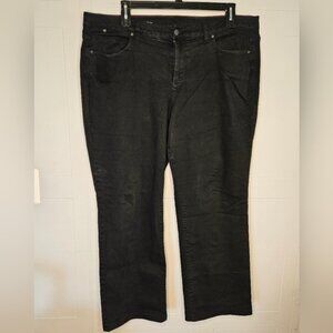 Talbots Black Curvy Boot Cut Jeans Womens Plus Sz 20W GUC